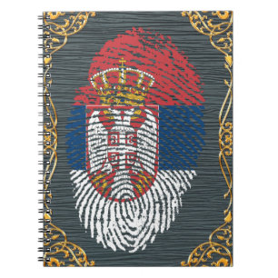 Serbian touch fingerprint flag notebook