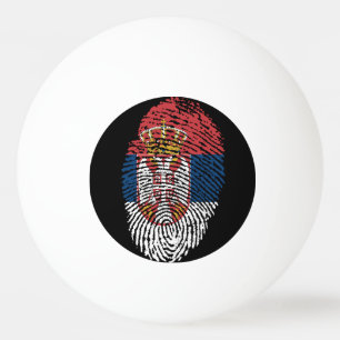 Serbian touch fingerprint flag Ping-Pong ball