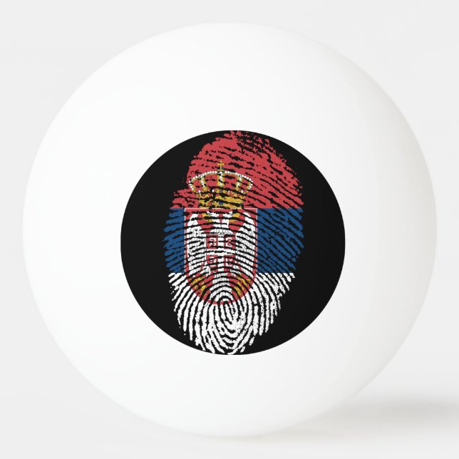 Serbian touch fingerprint flag Ping-Pong ball (Front)