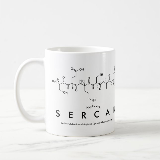 Sercan peptide name mug (Left)