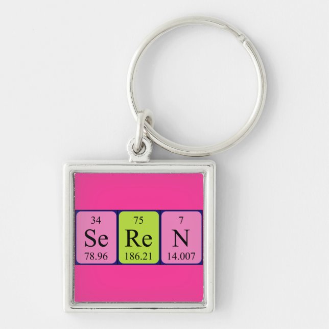 Seren periodic table name keyring (Front)