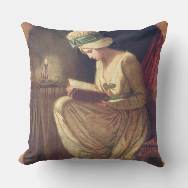 Serena (oil on canvas) throw pillow (Front)