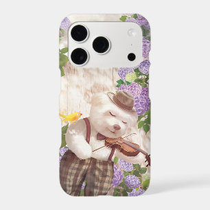 Serenade in Nature: Smiling Bichon Playing Violin iPhone 17 Pro Case
