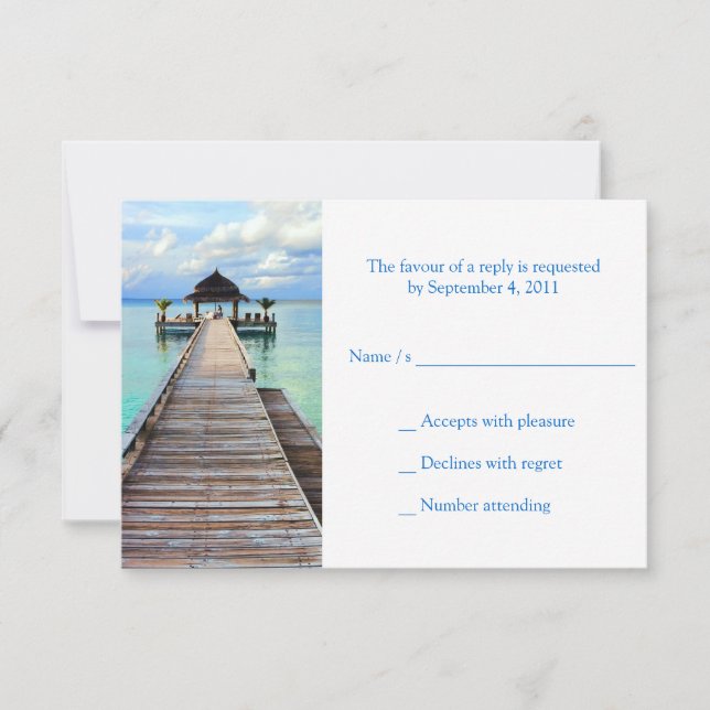 Serenade Jetty Beach Wedding RSVP (Front)
