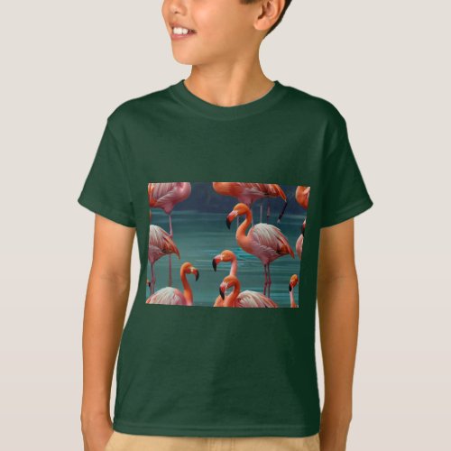 Serenade of Flamingos A Symphony of Grace  T_Shirt
