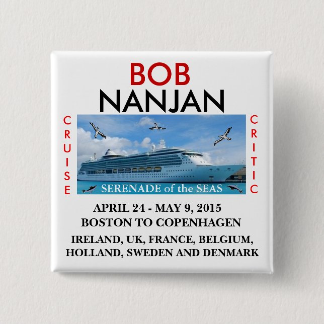 Serenade of the Seas Name Tag Button (Front)