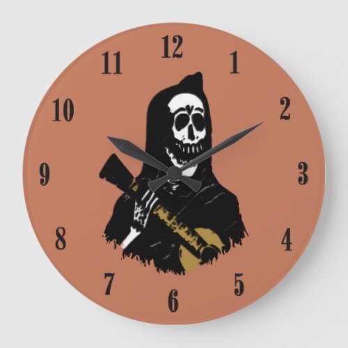 Serenade Skeleton Antique Brass Wall Clock