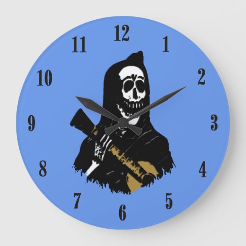 Serenade Skeleton Cornflower Blue Wall Clock