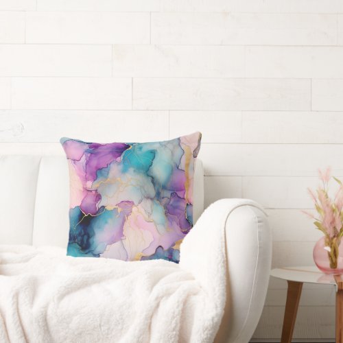 Serendipity Crystal Blue  Throw Pillow