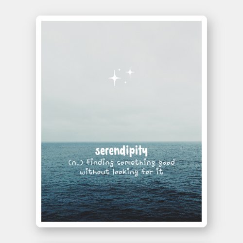 Serendipity Dictionary Typography Text Sparks  Sticker