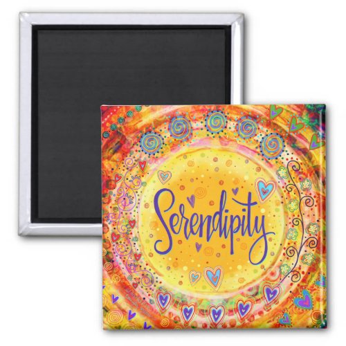 Serendipity Fun Trendy Inspirivity ONE WORD Magnet