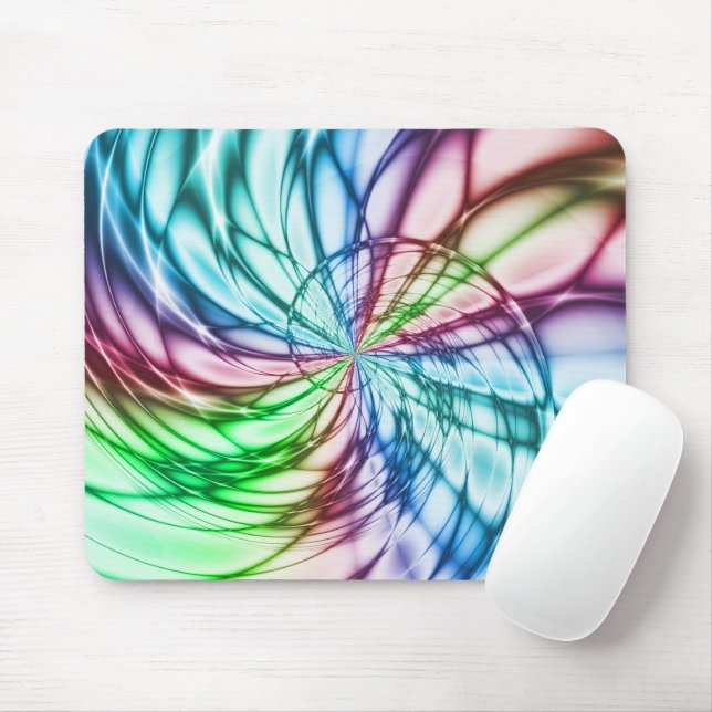 Serendipity | Multicolor Fractal Art Mouse Pad (With Mouse)