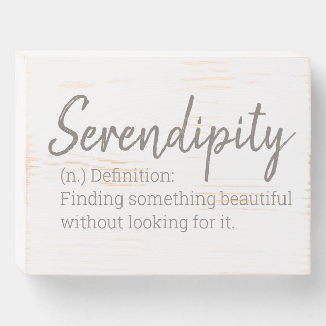 Serendipity Wooden Box Sign (Front Horizontal)