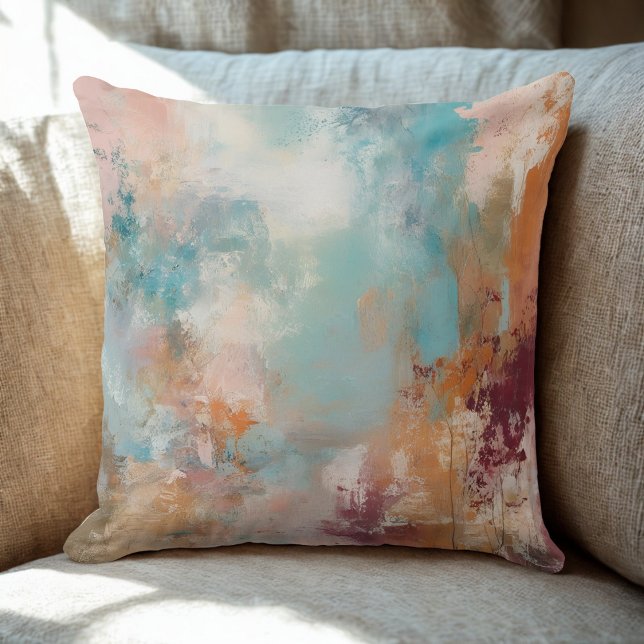Serene Abstract Art Throw Pillow (Creator Uploaded)