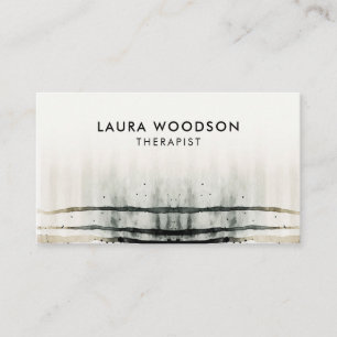 Serene Abstract Therapist Business Card