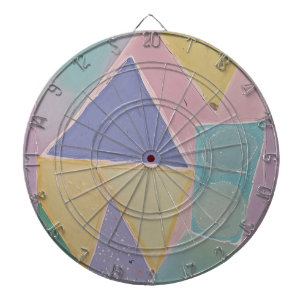 Serene Abstracts: A Pastel Dream Dart Board