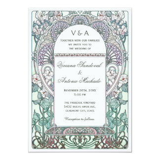 V50 Our Muse Art Nouveau Nyc Wedding Eve Alphonso Part 1 Parisian Nouveau Wedding Invitations Set Art Deco Nautical Black And Gold Suite Sample Only