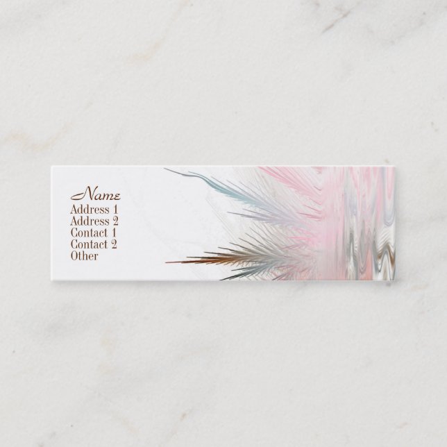 Serene Art Skinny Business Card (Front)