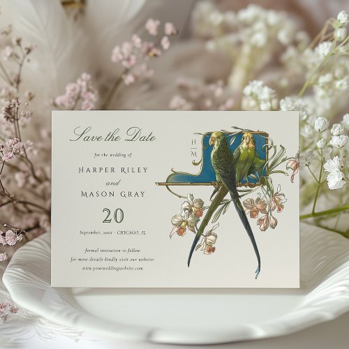 Serene Aviary Save the Date Wedding Invitation