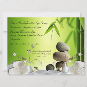 Serene Bachelorette Custom Spa Day Invites