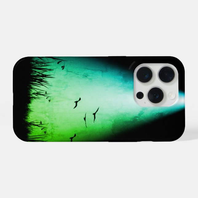 serene background iPhone 15 phone case (Back Horizontal)