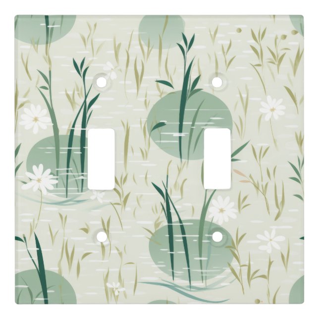 Serene Bamboo Blossom Asian  (10) Light Switch Cover (Front)
