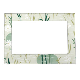 Serene Bamboo Blossom Asian  (10) Magnetic Frame