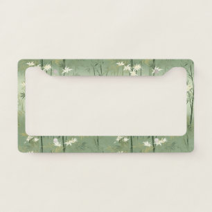 Serene Bamboo Blossom Asian  (1) License Plate Frame
