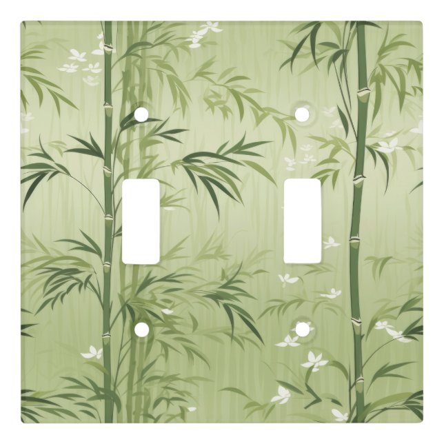 Serene Bamboo Blossom Asian  (1) Light Switch Cover (Front)