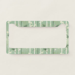 Serene Bamboo Blossom Asian  (2) License Plate Frame