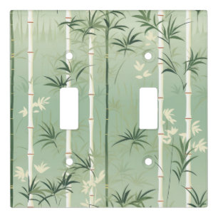Serene Bamboo Blossom Asian  (2) Light Switch Cover