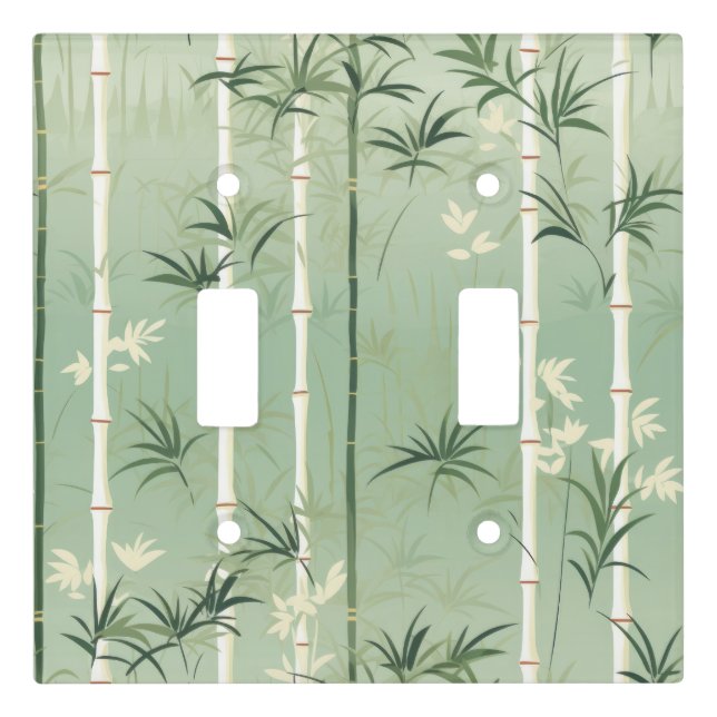 Serene Bamboo Blossom Asian  (2) Light Switch Cover (Front)