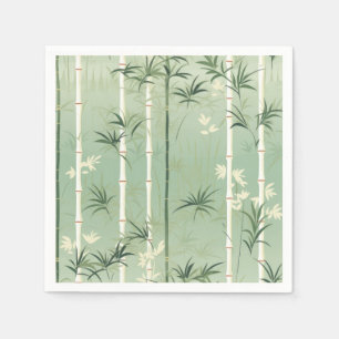 Serene Bamboo Blossom Asian (2) Napkins