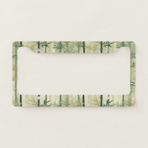 Serene Bamboo Blossom Asian  (3) License Plate Frame