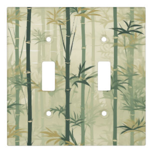 Serene Bamboo Blossom Asian  (3) Light Switch Cover