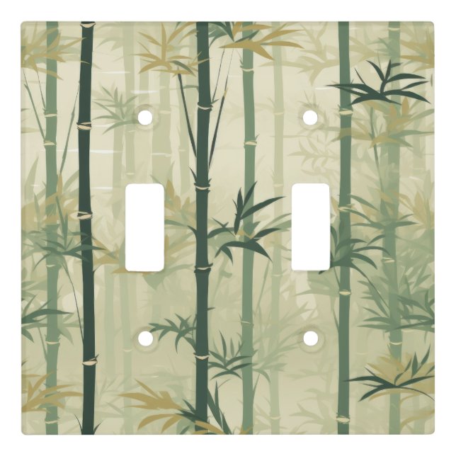 Serene Bamboo Blossom Asian  (3) Light Switch Cover (Front)