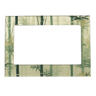 Serene Bamboo Blossom Asian  (3) Magnetic Frame