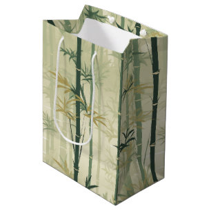 Serene Bamboo Blossom Asian  (3) Medium Gift Bag