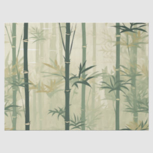 Serene Bamboo Blossom Asian (3) Tissue Paper