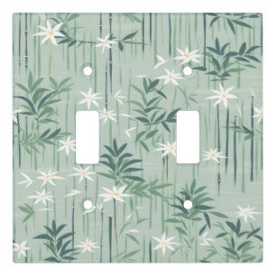 Serene Bamboo Blossom Asian  (4) Light Switch Cover