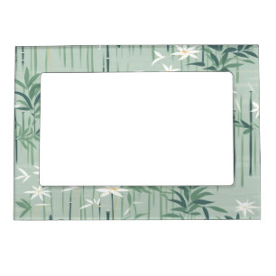 Serene Bamboo Blossom Asian  (4) Magnetic Frame