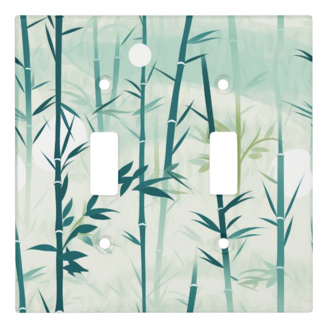 Serene Bamboo Blossom Asian  (5) Light Switch Cover (Front)