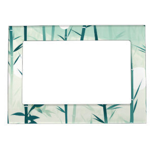 Serene Bamboo Blossom Asian  (5) Magnetic Frame