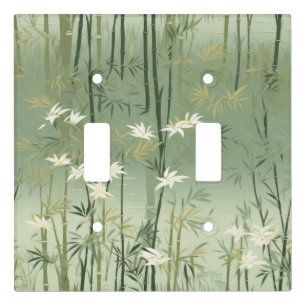 Serene Bamboo Blossom Asian  (6) Light Switch Cover