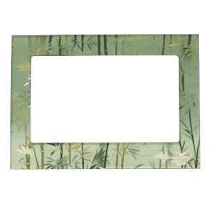 Serene Bamboo Blossom Asian  (6) Magnetic Frame