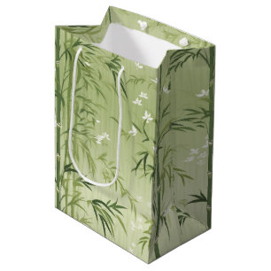 Serene Bamboo Blossom Asian  (6) Medium Gift Bag