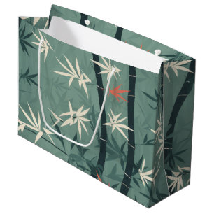 Serene Bamboo Blossom Asian  (7) Large Gift Bag