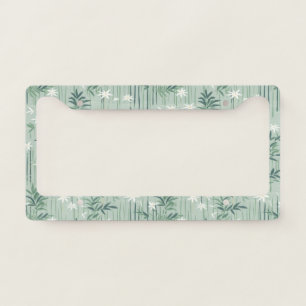 Serene Bamboo Blossom Asian  (7) License Plate Frame