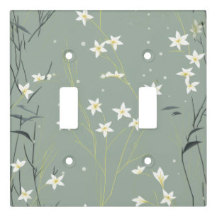Serene Bamboo Blossom Asian  (8) Light Switch Cover
