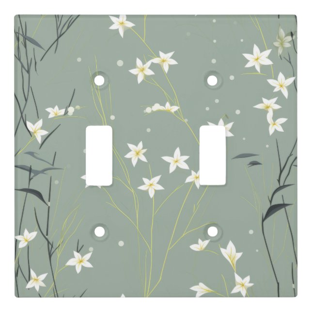 Serene Bamboo Blossom Asian  (8) Light Switch Cover (Front)